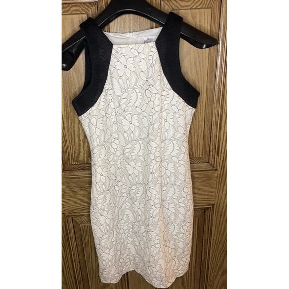 Belle Badgley mischka Sadie Floral Lace and Mesh Cocktail Dress Size 4 - Picture 1 of 7